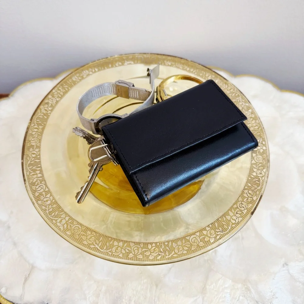 Vintage Gold Floral Trim Amber Pedestal Dish